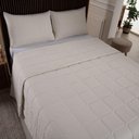 Ver imagem 3 de Kit Cobre Leito Colcha Speciale Casal Matelado Toque Acetinado 400 Fios 3 Peças Palha - 100% Polié