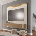 Ver imagem 1 de Móvel de Tv para Parede com Led e Rack de Gavetas Grande