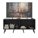 Ver imagem 3 de Rack Retrô para Tv até 50 Polegadas com 4 Portas Multimóveis Mp1071 Preto