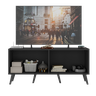 Rack Retrô para Tv até 50 Polegadas com 4 Portas Multimóveis Mp1071 Preto - 3