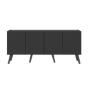 Ver imagem 4 de Rack Retrô para Tv até 50 Polegadas com 4 Portas Multimóveis Mp1071 Preto