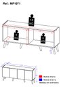 Ver imagem 5 de Rack Retrô para Tv até 50 Polegadas com 4 Portas Multimóveis Mp1071 Preto