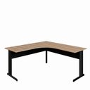 Ver imagem 5 de Mesa Angular New City Pé Metálico Light 160 cm Calvi/Preto Gebb Work