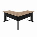 Ver imagem 3 de Mesa Angular New City Pé Metálico Light 160 cm Calvi/Preto Gebb Work