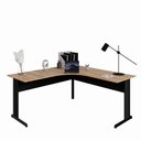 Ver imagem 4 de Mesa Angular New City Pé Metálico Light 160 cm Calvi/Preto Gebb Work