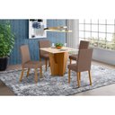 Ver imagem 3 de Conjunto Mesa Quadrada Ana com 4 Cadeiras em Mdf e Mdp Henn