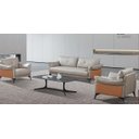 Ver imagem 1 de Sc-2215 Conjunto Internacional Sofá 1,97m com 2 Poltronas Material Ecológico Sala Tv Conforto Luxo