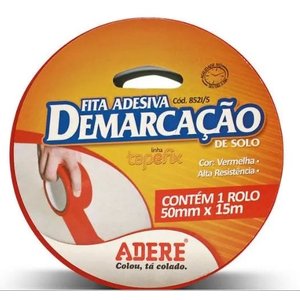Fita para Demarcação Solo Adere 50mm X 15m Vermelho