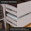 Ver imagem 6 de Guarda-Roupa 100% MDF 3 Portas de Correr 4 Gavetas com Espelho 193x213x55cm Cinamomo /Branco