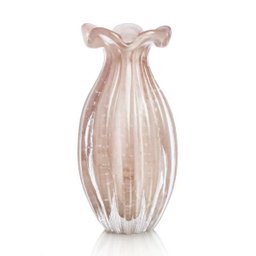 Vaso de Murano Trouxinha São Marcos - Cristal Rosa 20cm - 1