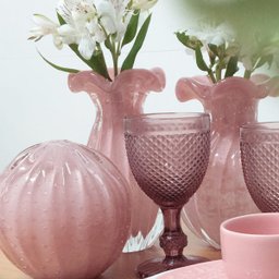 Vaso de Murano Trouxinha São Marcos - Cristal Rosa 20cm - 3