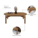 Ver imagem 3 de Mesa de Centro Lizz Tampo Oval Marrom Casa D