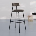 Ver imagem 1 de Banqueta Alta Stout Boucle Marrom Castor Est.Preta