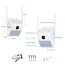 Ver imagem 3 de Lampada Camera De Parede Externa Com Wifi 1080p Com Áudio e Sensor De Movimento