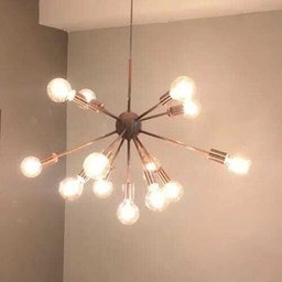 Lustre Pendente Moderno Sputnik Cobre - 13 Lâmpadas (Não Inclusas) - 2