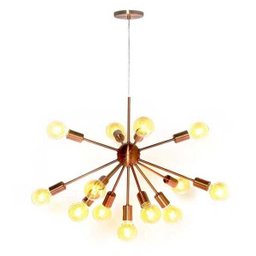 Lustre Pendente Moderno Sputnik Cobre - 13 Lâmpadas (Não Inclusas) - 3