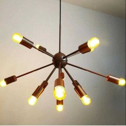 Lustre Pendente Moderno Sputnik Cobre - 13 Lâmpadas (Não Inclusas) - 1