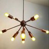 Lustre Pendente Moderno Sputnik Cobre - 13 Lâmpadas (Não Inclusas) - 1