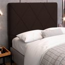 Ver imagem 2 de Cabeceira Cama Box Casal King Size Mel 195cm com Frame Sintético Marrom - Desk Design