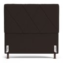 Ver imagem 5 de Cabeceira Cama Box Casal King Size Mel 195cm com Frame Sintético Marrom - Desk Design