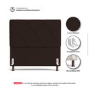 Ver imagem 3 de Cabeceira Cama Box Casal King Size Mel 195cm com Frame Sintético Marrom - Desk Design