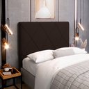 Ver imagem 6 de Cabeceira Cama Box Casal King Size Mel 195cm com Frame Sintético Marrom - Desk Design