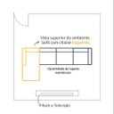 Ver imagem 5 de Sofá Beny com Chaise Esquerda, 3 Lugares, Estofado em Linho, Base em Madeira, 1,40x2,00m.