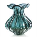 Ver imagem 1 de Vaso de Murano Trouxinha São Marcos - Cristal Verde Esmeralda 18cm