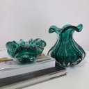 Ver imagem 4 de Vaso de Murano Trouxinha São Marcos - Cristal Verde Esmeralda 18cm
