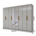 Ver imagem 4 de Guarda-roupa Casal Aurora 8 Portas 4 Gavetas com Espelho - Panorama Móveis