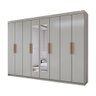 Guarda-roupa Casal Aurora 8 Portas 4 Gavetas com Espelho - Panorama Móveis - 3