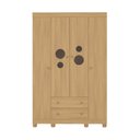 Ver imagem 5 de Guarda-roupa Infantil 122cm com Vidro 4 Portas e 2 Gavetas Bombom Multimóveis Mp4463 Madeirado