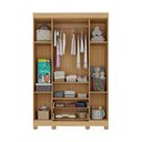 Ver imagem 4 de Guarda-roupa Infantil 122cm com Vidro 4 Portas e 2 Gavetas Bombom Multimóveis Mp4463 Madeirado