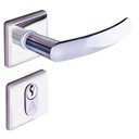 Ver imagem 1 de Fechadura Quadratta Premium Externa 2600/81 Roseta Cromada 40mm Aliança