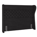 Ver imagem 1 de Cabeceira Cama Box Casal King 195cm Trinidad P02 Sintético Preto - Mpozenato