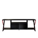 Ver imagem 4 de Rack para Tv 60 Polegadas Industrial Gamer com Rgb 2 Portas Vermelho/preto