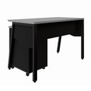 Ver imagem 4 de Mesa Escrivaninha 120cm x 60cm Tampo Chanfrado e Gaveteiro Móvel com 4 Gavetas F5 Office Cor:Cinza