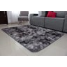 Tapete para Sala e Quarto Peludo Felpudo 2,40x2,00 Cinza Mesclado - 1