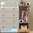 Ver imagem 6 de Cômoda Infantil Elô Peroba Off White/Amêndoa 1 Porta Lisa