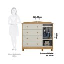 Ver imagem 2 de Cômoda Infantil Elô Peroba Off White/Amêndoa 1 Porta Lisa