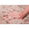Tapete Passadeira Sala Corredor Quarto Peludo Felpudo 2,80x0,90 Bege Liso - 6