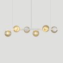 Ver imagem 2 de Lustre Pendente Figo Branco - 6 Globos Esfera de Vidro Ambar - 6-2620-4-am