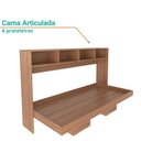 Ver imagem 4 de Cama de Solteiro Articulada Dobrável Flex Horizontal com 6 Nichos Cm8020 Tecnomobili Amêndoa