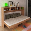 Ver imagem 1 de Cama de Solteiro Articulada Dobrável Flex Horizontal com 6 Nichos Cm8020 Tecnomobili Amêndoa