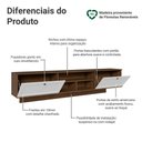 Ver imagem 4 de Rack Suspenso para Tv até 80 Polegadas 218 Cm 2 Portas Rustic/branco Vik Madesa