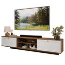 Ver imagem 2 de Rack Suspenso para Tv até 80 Polegadas 218 Cm 2 Portas Rustic/branco Vik Madesa