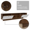 Ver mais imagens de Rack Suspenso para Tv até 80 Polegadas 218 Cm 2 Portas Rustic/branco Vik Madesa