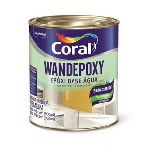 Coral Wandepoxy Esmalte Brilhante Base Água 0,9 l Branco Neve