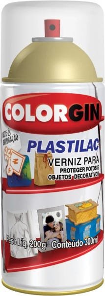 Colorgin Verniz Plastilac Brilho Spray 300 ml Incolor