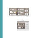 Ver imagem 5 de Armário de Cozinha Completa com Balcão Milla Lumina Carraro Branco